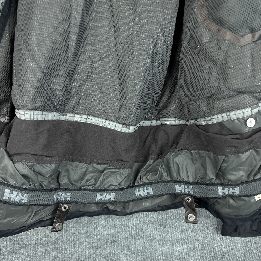 Y2K Helly Hansen Ski Jacket Shell Womens Medium HellyTech Black Full Zip - Picture 13 of 16